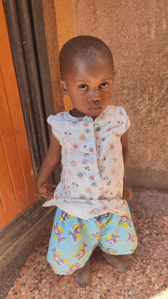Smiling child at the home